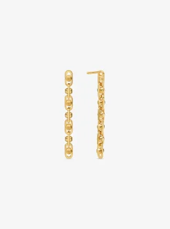 Astor Link Precious Metal-Plated Sterling Silver Drop Earrings