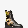 Blake Camouflage Print Calf Hair Combat Boot