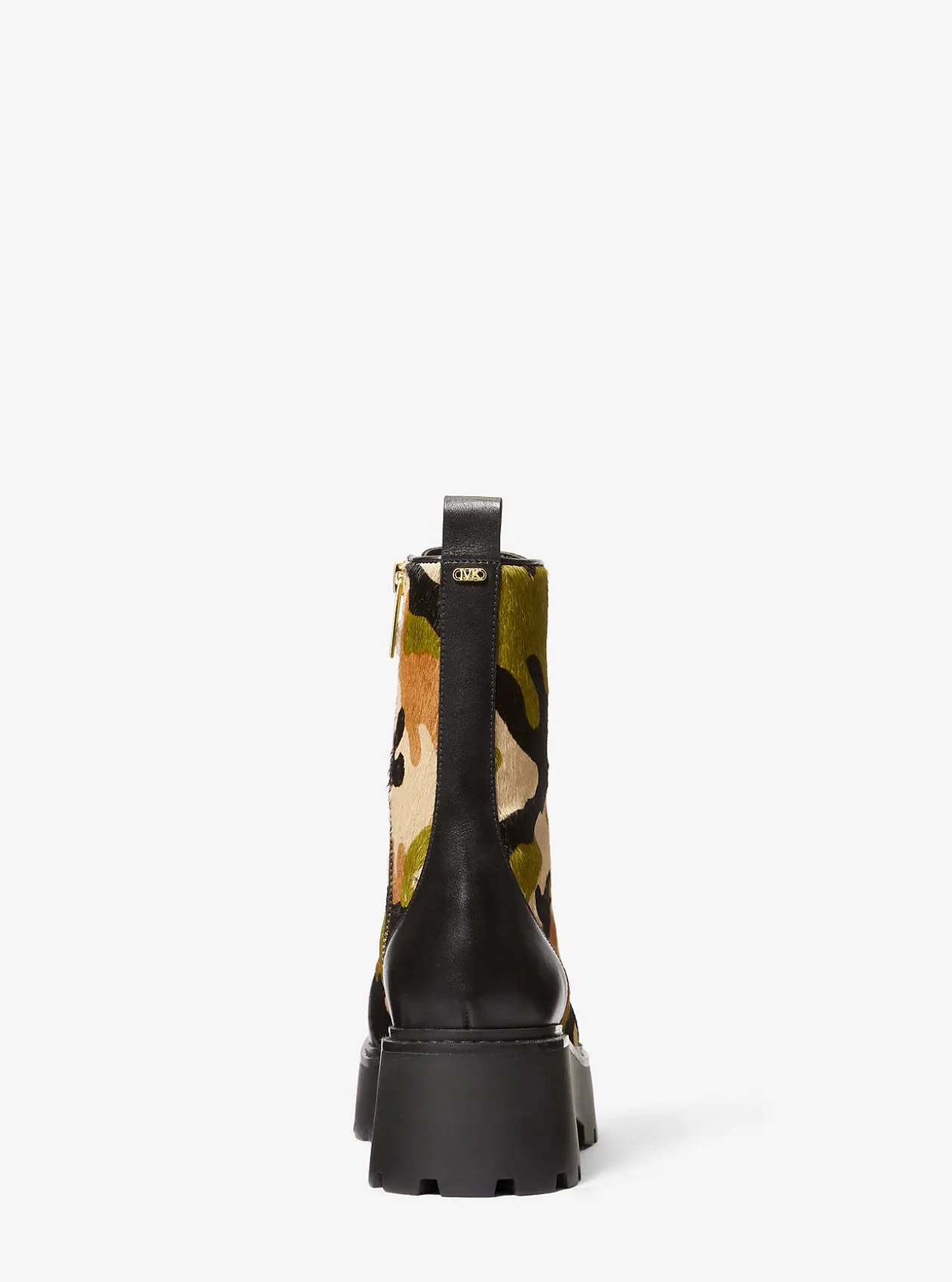 Blake Camouflage Print Calf Hair Combat Boot