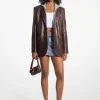 Burnished Leather Blazer