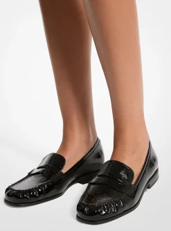 Carlson Crackled Patent Leather Loafer