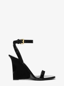 Claudia Patent Leather Wedge Sandal