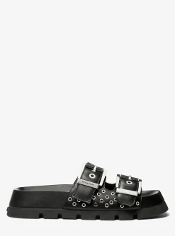 Colby Grommeted Leather Flat Sandal