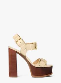 Colby Metallic Leather Platform Sandal