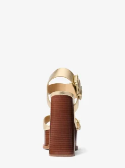Colby Metallic Leather Platform Sandal