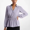 Crepe Button-Down Shirt