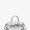 Darrington Metallic Small Crackled Leather Satchel