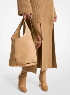 Dede Medium Suede Hobo Bag