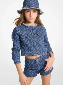 Empire Logo Print Denim Jacket