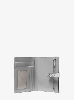 Empire Metallic Crocodile Embossed Leather Passport Wallet