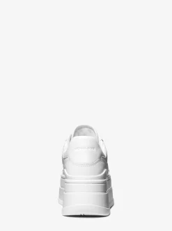 Hayes Snake Embossed Leather Platform Sneaker