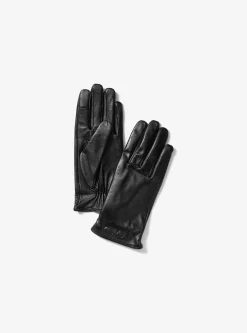 2-in-1 Leather and Faux Fur Gloves