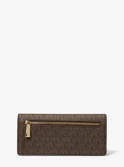 Jet Set Large Signature Logo Snap-Front Wallet