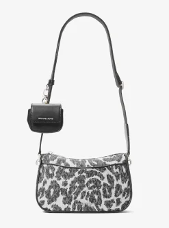 Jet Set Medium Leopard Logo Crossbody Bag with Case for Apple AirPods Pro&reg;