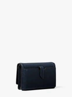 Jet Set Small Pebbled Leather Smartphone Convertible Crossbody Bag