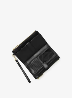 Jet Set Travel Pebbled Leather Smartphone Wallet