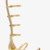 Juliette Metallic Python Embossed Leather Gladiator Sandal