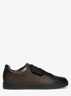 Keating Logo and Leather Sneaker