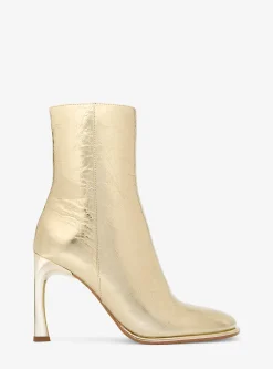 Kelsea Metallic Crackled Leather Boot
