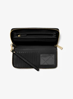 Large Saffiano Leather Continental Wallet