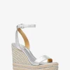 Leighton Metallic Leather Wedge Sandal