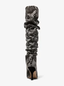 Luna Snake Embossed Leather Boot