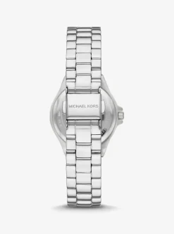 Mini Lennox Pav&eacute; Silver-Tone Watch