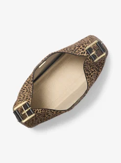 Nolita Large Cheetah Print Calf Hair Shoulder Bag