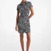 Ocelot Print Stretch Matte Jersey Dress