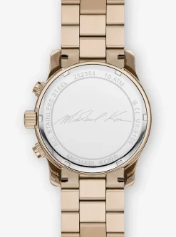 Oversized Runway Beige Gold-Tone Watch