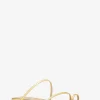 Patti Metallic Python Embossed Leather Slide Sandal