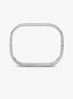 Precious Metal-Plated Brass and Enamel Leopard Pav&eacute; Bangle