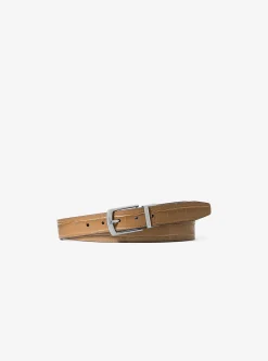 Reversible Leather and Snake Embossed Belt