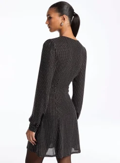 Rhinestone Georgette Dress