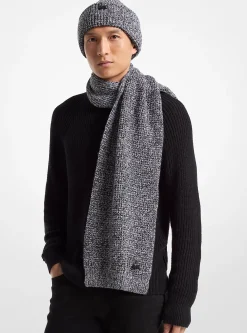 Ribbed Knit Beanie Hat and Scarf Set