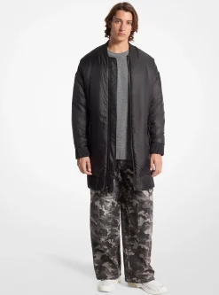Satin Cir&eacute; Bomber Jacket