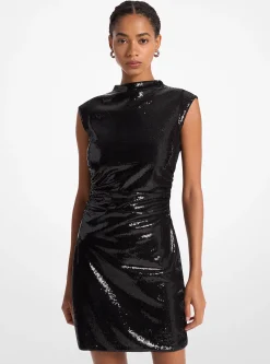 Sequined Knit Dress