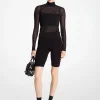 Sheer Mock Neck Sweater and Bra Top