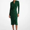 Stretch Matte Jersey Snake Print Dress
