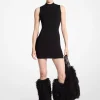 Stretch Viscose Mock Neck Dress