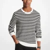 Striped Cotton Blend Sweater