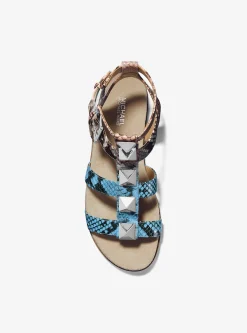 Wren Ombr&eacute; Snake Embossed Leather Gladiator Sandal