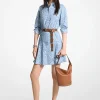 Zebra Print Stretch Cotton Poplin Shirtdress